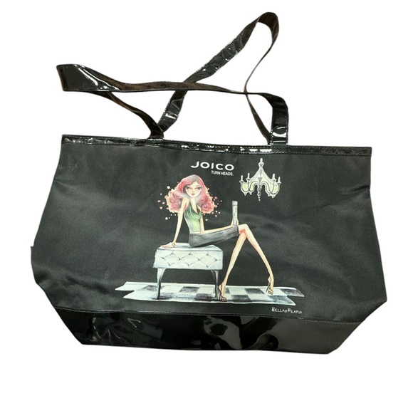 Joico Bella Pilar Nylon and Patent Leather Tote Bag. NWOT. - Picture 6 of 9